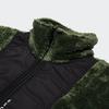 Adidas Originals Trefoil Adv Sherpa Jacket Colorblock Stand-Collar Sport Coat Men Outerwear Green GV0927