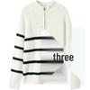 Semir Men's Wool Blend Striped Stand Collar Pullover Sweater