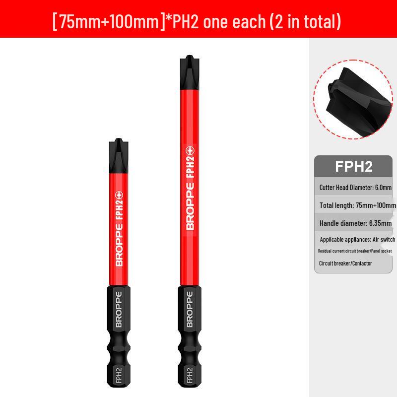 Verbesserter magnetischer, rutschfester Elektriker-Schraubendreherbit für Luft- und Schalttafelschalter