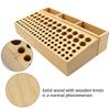 Wooden 98-Hole Leathercraft Tool Organizer Stand - 3-Compartment Spacious Storage for Punching, Stamping & Carving Accessories