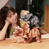 Simulation Triceratops Doll Plush Toy Zoo Dinosaur Doll Boy Soothing Rag Doll Birthday Gift
