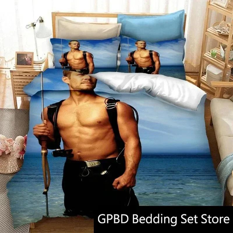 

3D Print Paul Walker Comfortable Duvet Quilt Cover Pillowcase Bedding Set Children Bedroom Decoration Home Textile 135x200cm