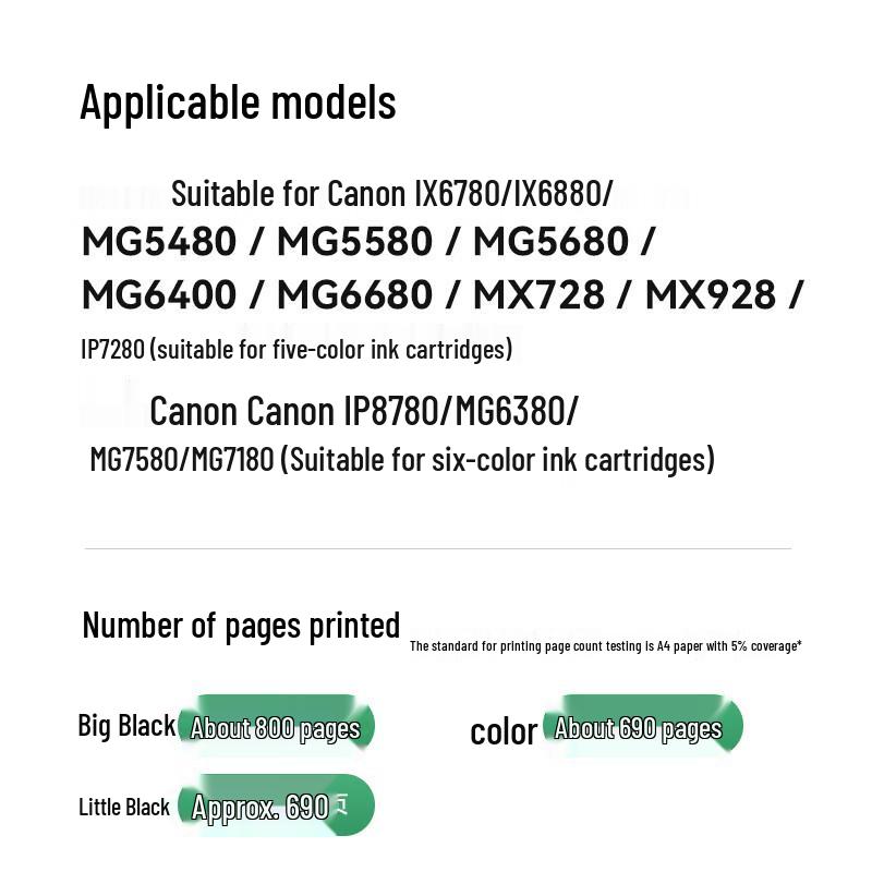 Generic PGI-850XL/CLI-851 Ink Cartridge Set for Canon Printers