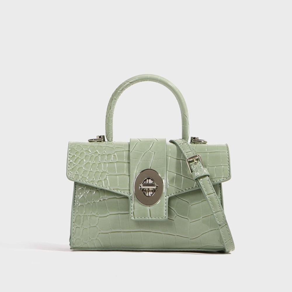 

pattern patent leather bag fashionable texture hand-held small square bag 2025 new motorcycle crossbody bag for women