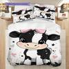 Cow Pattern Bedding Quilt Set Quilt Cover Pillowcase Home Decoration Birthday Gift (1 * duvet cover + 2 * pillowcase, without core)
