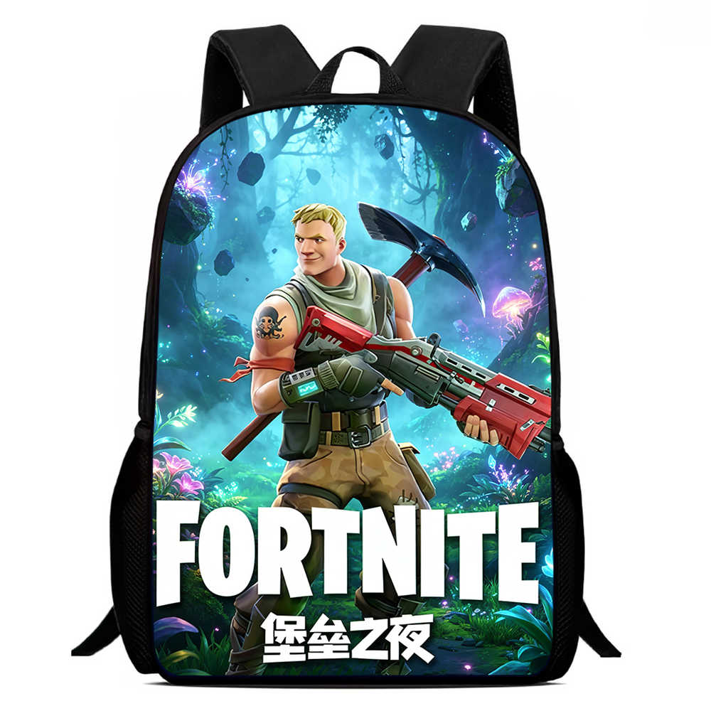 Children's Student Fort-nite Cartoon Boy and Girl Large Capacity Backpack