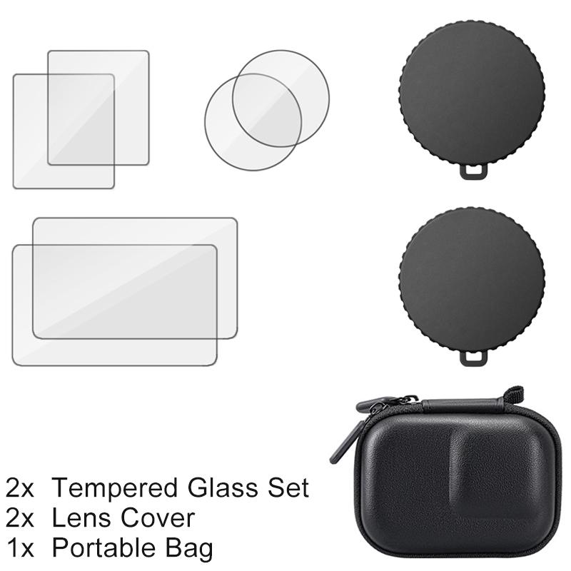 For DJI Osmo Action 5 Pro 4 3 Screen Protector Tempered Glass Film Lens Cover Cap Bag Case for DJI Action 4 5Pro Accessories