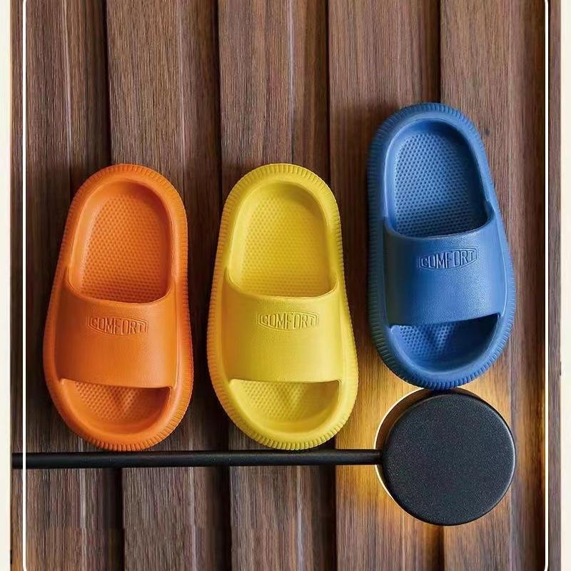Kids Slippers Summer Solid Color Non Slip Soft Soled Children's Shoes Indoor Bath Boys and Girls Home Baby Slippers