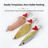 Swimming Fishing Spoons Lures Treble Hook Set Curved Hard Fish Baits Metal Construction Fishing Sequins Lures Baits