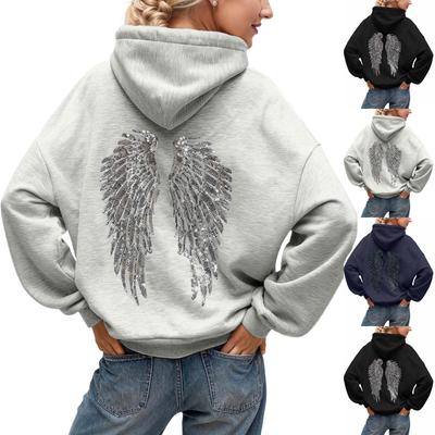 Women's Casual Round Neck Long Sleeve Sweatshirt Solid Color Sweatshirt