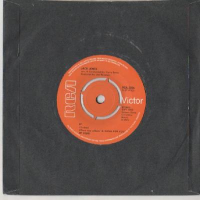 7inch Record JACK JONES - If / Take Comfort RCA2204 RCA VICTOR 1972 UK Pop Used