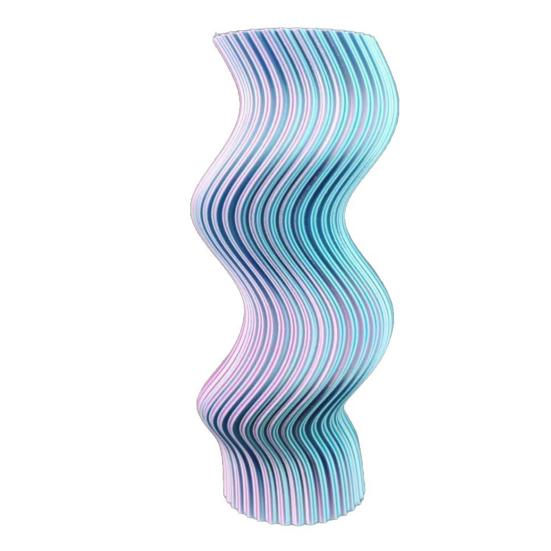 3D Printed Vase Minimalist Vertical Striped Flower Vase Nordic Style Flower