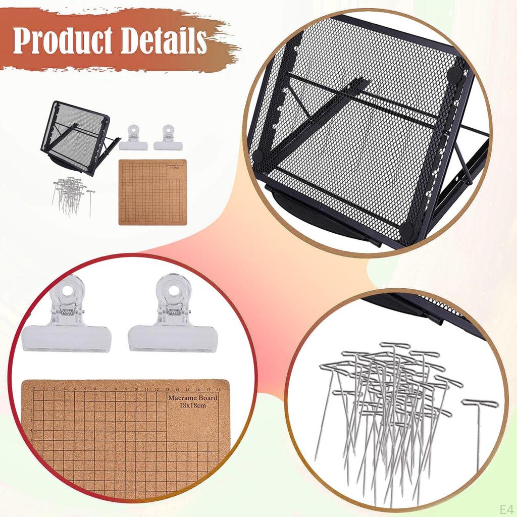 Double-sided Macrame Board Set, Multifunctional Decorative Accessories And Supplies, 20.5 X