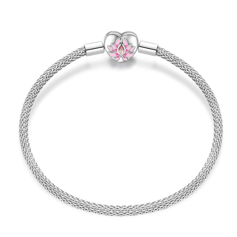 Brățări din Argint 925 de 17-20CM Pentru Femei Stea Lună Fluture Gheară de Pisică Lotus Coroană Aurie Brățări Potrivite pentru Charme DIY Pandantive Bijuterii