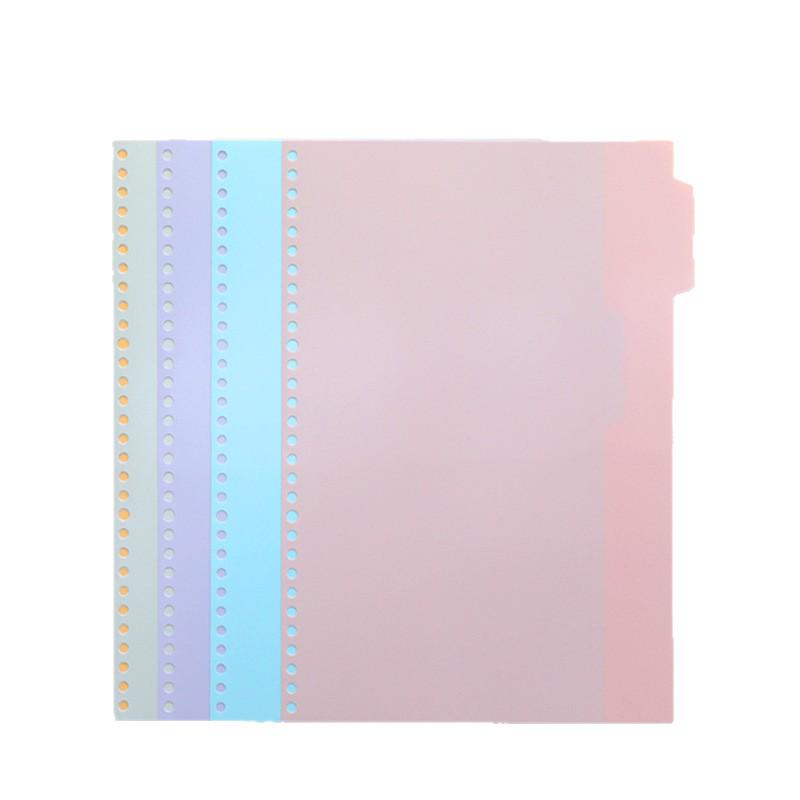 A5/B5 Colored Binder Dividers and Index Pages with Labels
