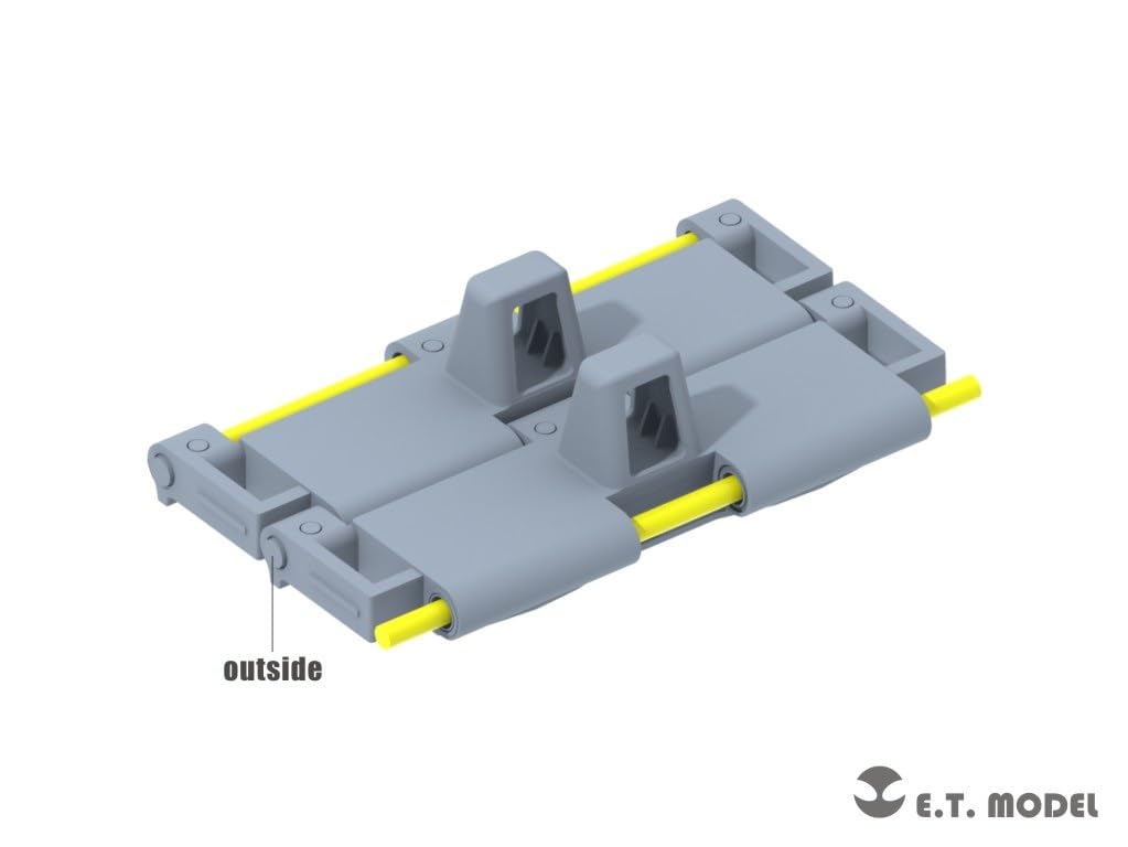 ET Model 1/35 WWII US M4 Sherman Medium Tank T66 Type Working Tracks (for Asuka Model/Dragon/Tamiya) Plastic Model Parts P35-095 (Tank)
