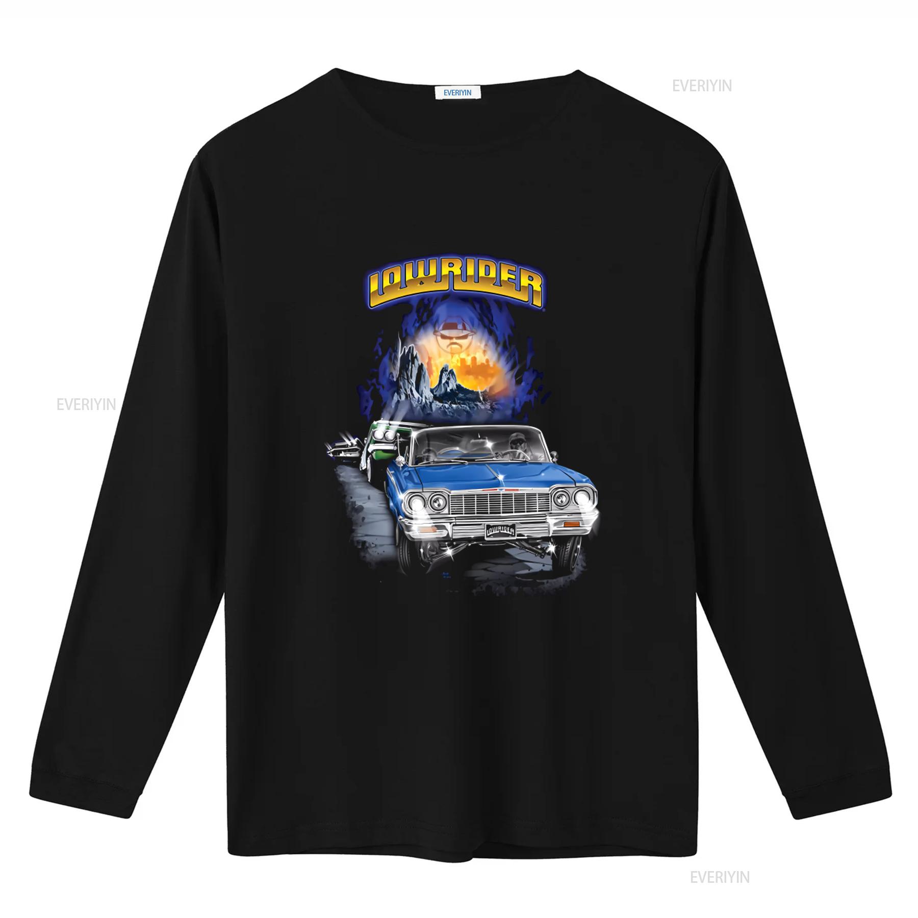 

Lowrider Clothing T Shirt Road To Rockies Design Chicano Culture Tradition Hustler Style vintage Washed Casual streetwear S