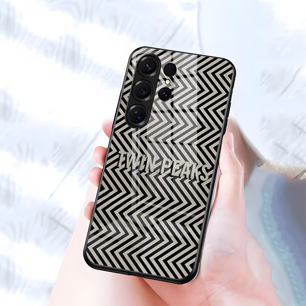 Twin Peaks Phone Case For Samsung S26 S25 S24 FE S23 S22 S21 Plus S20 Ultra Note20Ultra Black Glass Cover