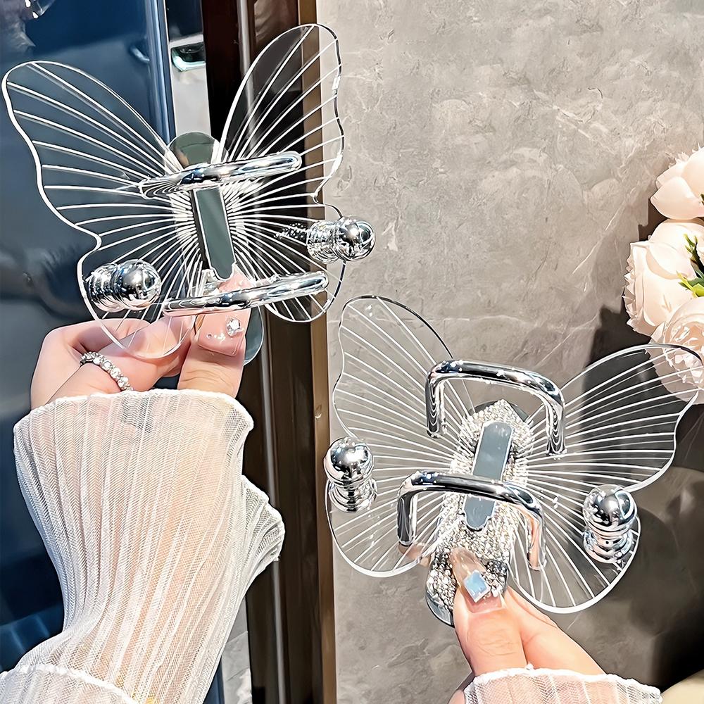 Leichter Luxus Schmetterlingskamm Aufbewahrungsregal Wandbehängung Perforationsfrei Badezimmer Kopfband, Haarband, Haargummi Aufbewahrungshaken
