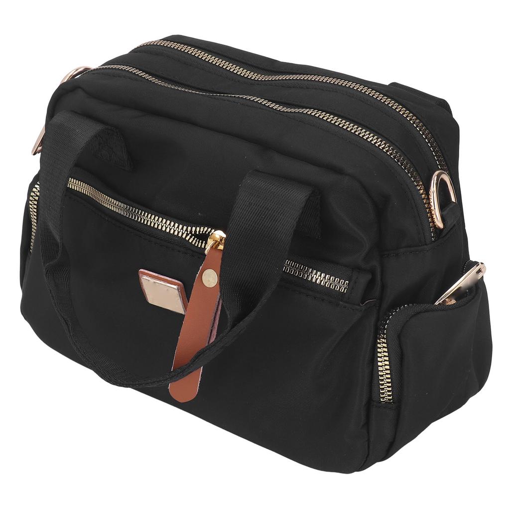 Handbag Hand Bag Long Strap Pretty Design Nylon Single Shoulder Purse for Beach Party Travel Black