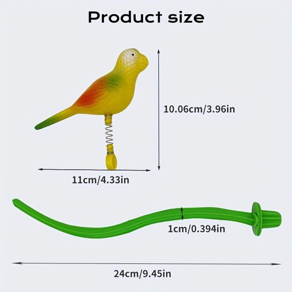 Plastic Swing Perch Toy Simulation Bird Parrot Play Rack Bird Perch Stand  for Bird Cage Aviary