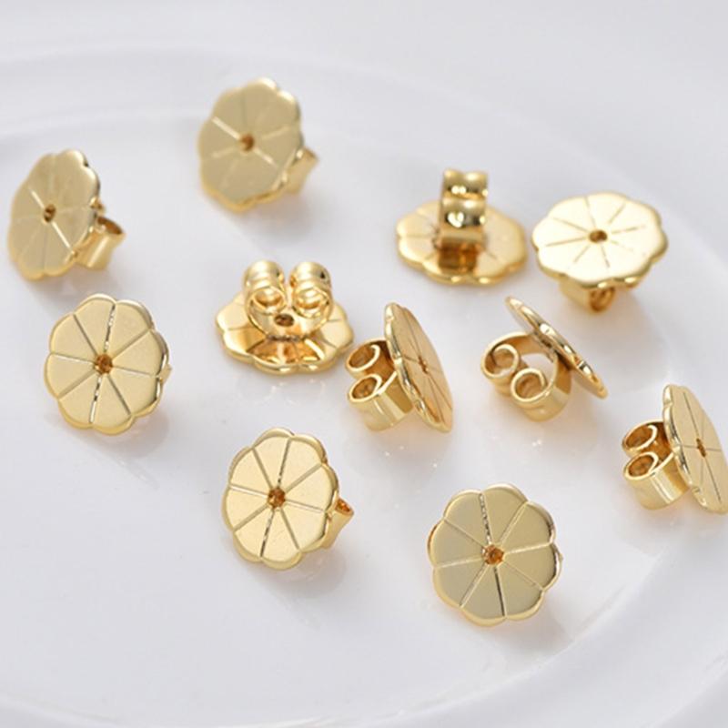 10 Stück Bequeme Ohrstecker-Stöpsel für Damen Mädchen Ohrrücken Ersatz Schwere Ohrring-Stütz-Accessoires