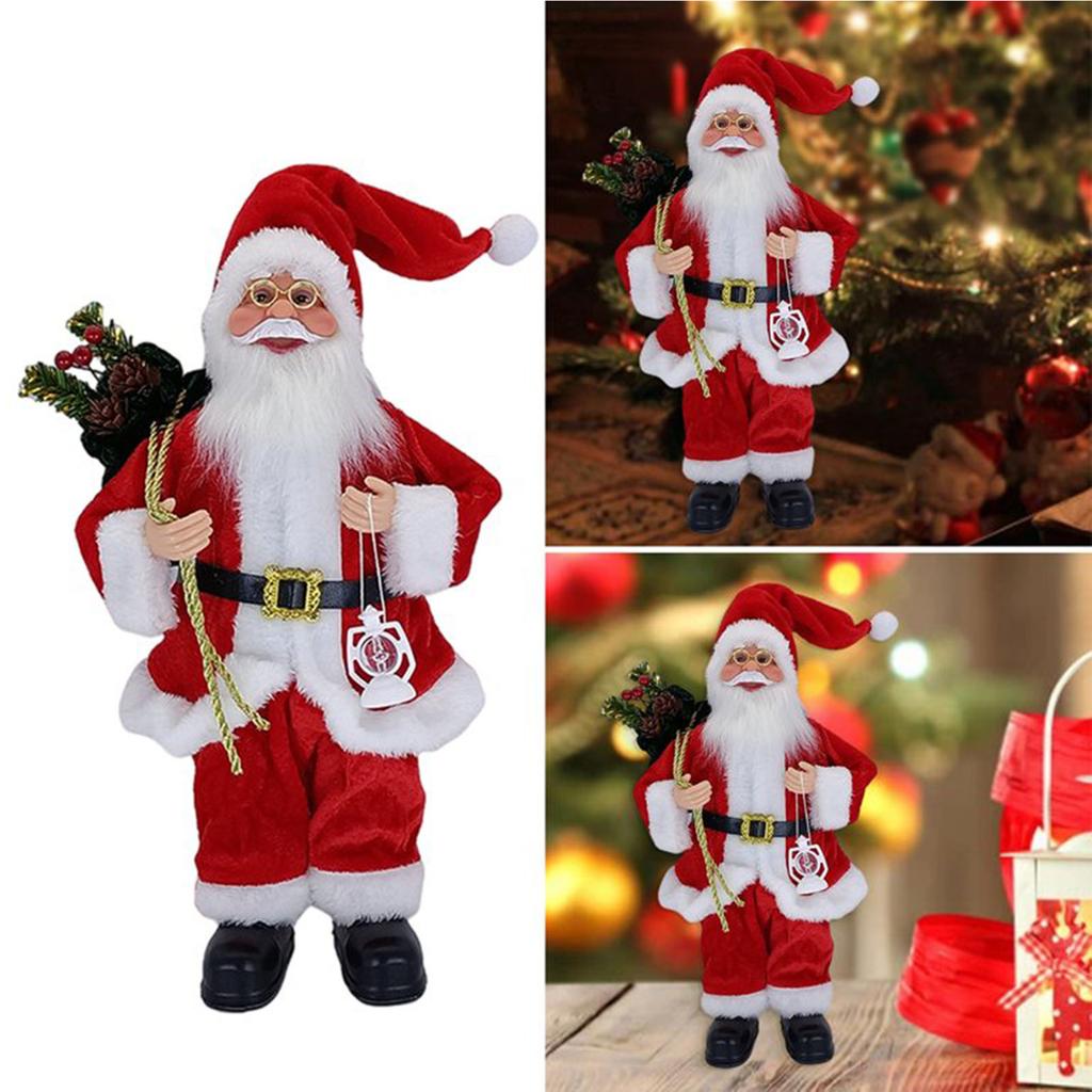 Vánoční sedící stojící figurky Santa Clause Panenka Roztomilá 12 palců Vánoční stromek Ozdoba na párty Stůl Kancelář Krb Domácí dekorace