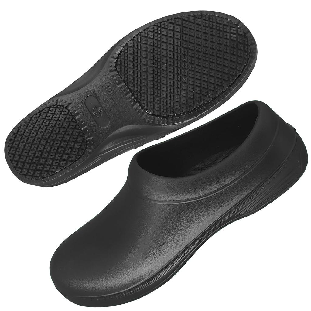 Myton Chef Shoes, Black, Kitchen Cooking Work Shoes, Non-Slip, Waterproof, Lightweight, Non-Slip, for Men and Women, BMS#036 (Black, 35cm, 22.5cm)