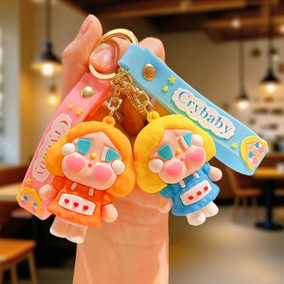 Cartoon Tears Doll Keychain Cute Crying Baby Doll Children'S Schoolbag Pendant Key Chain Doll Machine Small Gift