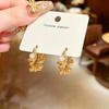 European Style Elegant Pearl Twist Earrings - Minimalist Design