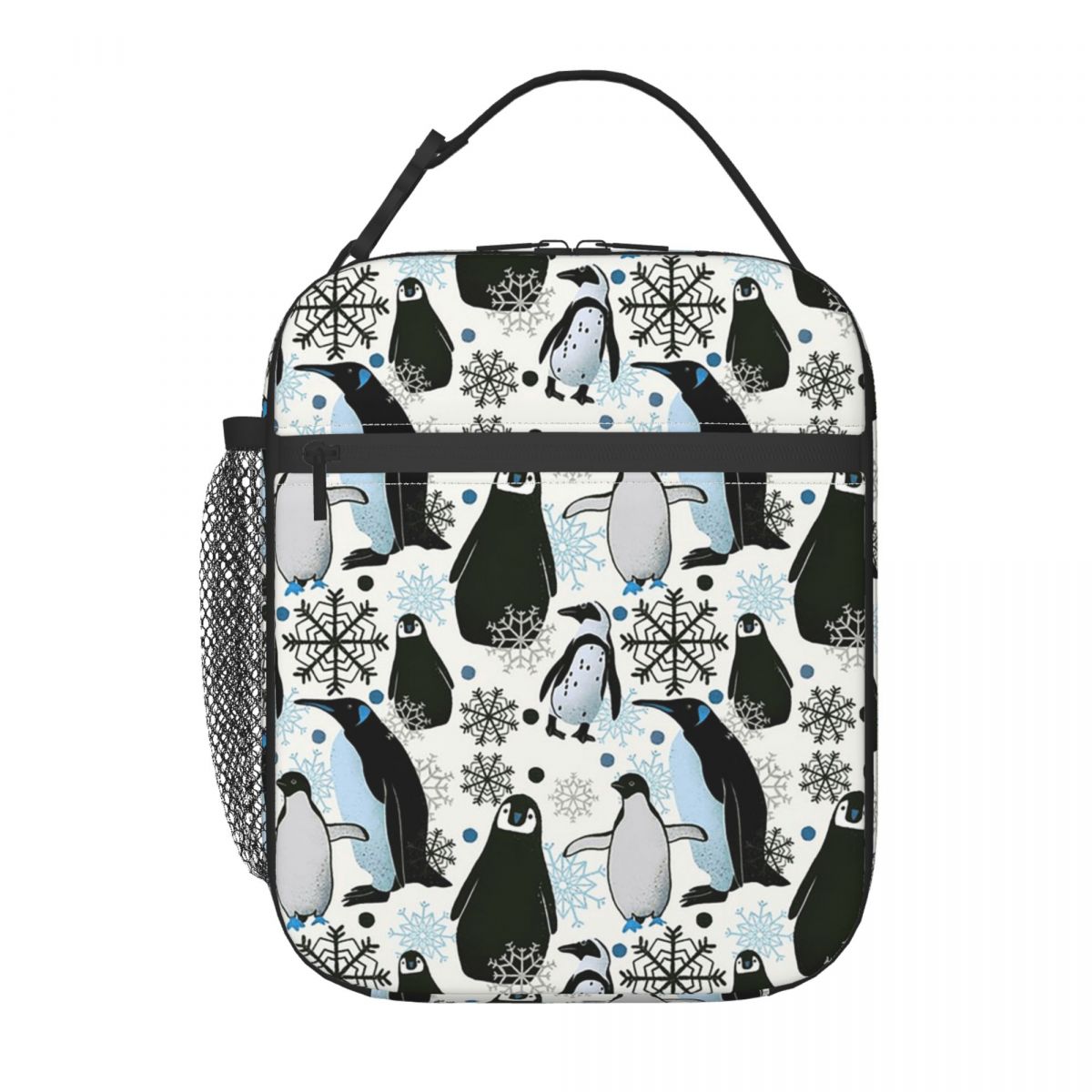 

Cute Penguin And Ice Snow Pattern Insulated Lunch Bag for Women Children Leakproof Food Boxes Thermal Lunch Box Tote One Size