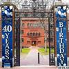 Happy 40th Birthday Door Banner Balloon Designs Are 1 Pair Polyester Indoor Outdoor Decor
