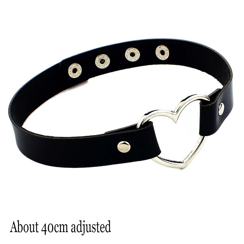 Femeie Negru Punk Guler Choker Colier Sexy Piele PU Lacăt Inimă Cheie Spike Choker Gothic Accesorii Cosplay Bijuterii Petrecere