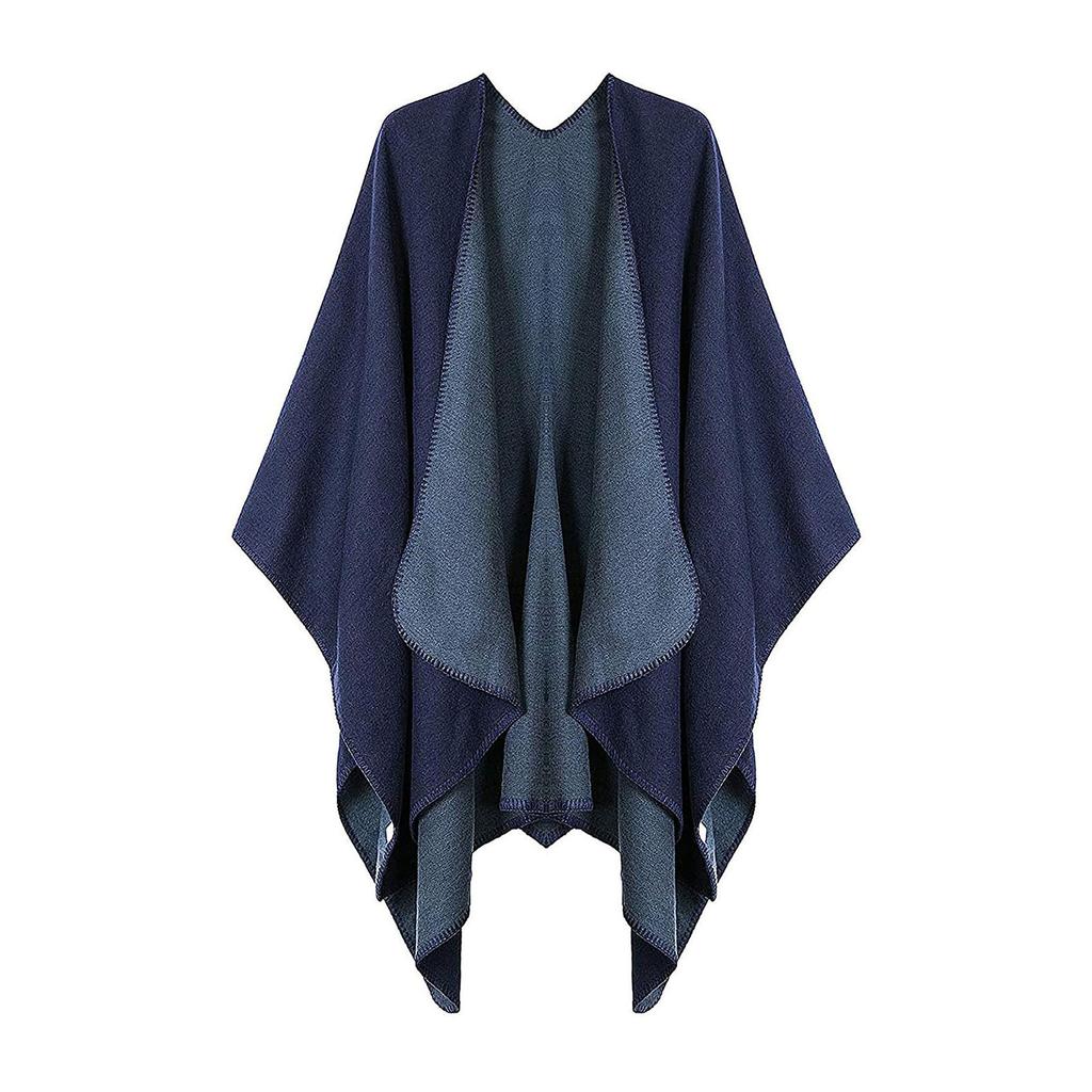 Women Winter Warm Oversized Printing Blanket Cape Wraps Shawl Cardigans