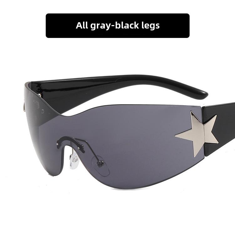 Frameless Pentagram Aviator Sunglasses: 2022 Y2K Spicy Girl Sunshades