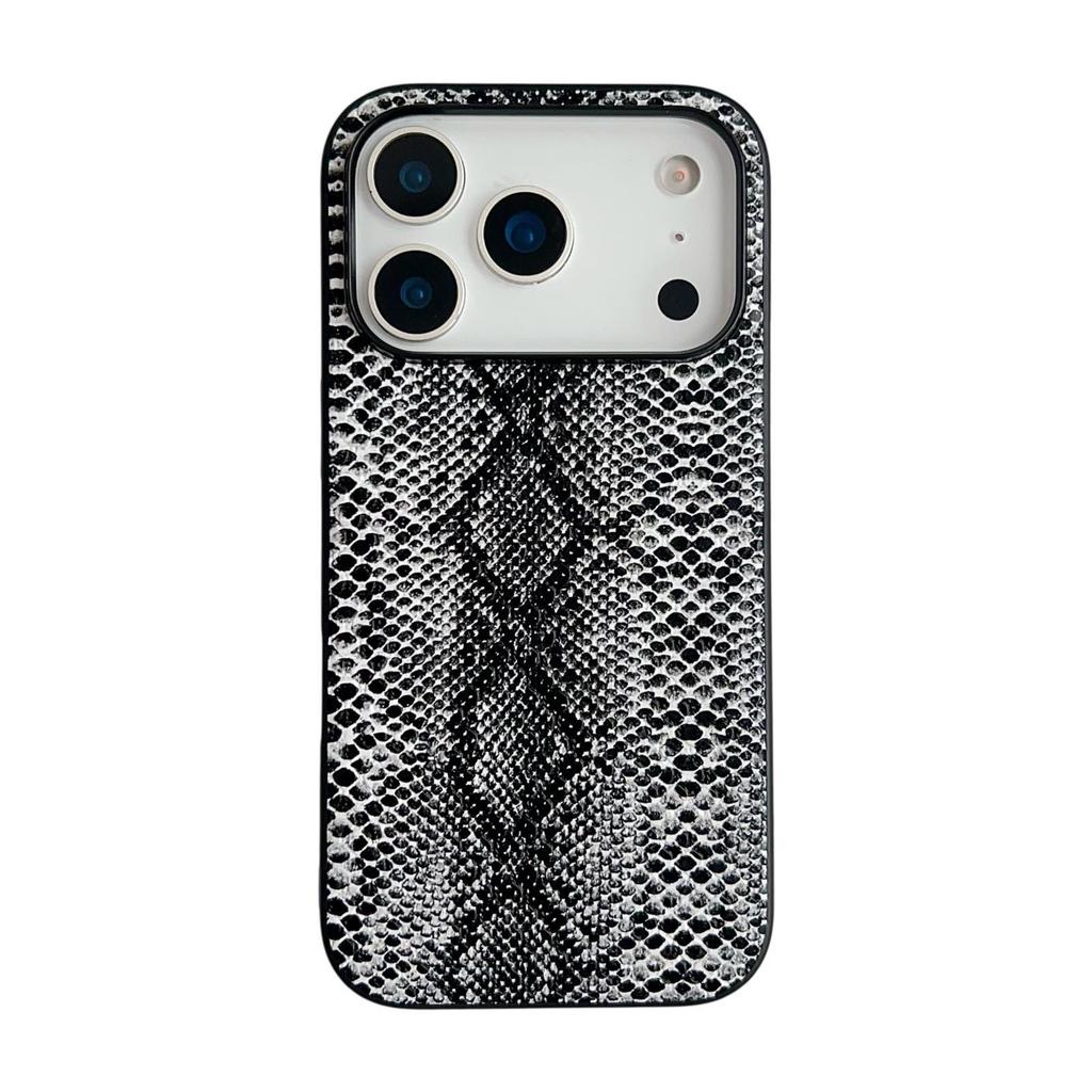 Lederstruktur Stoßfeste Schutzhülle für iPhone 17 Pro Max, 16 Pro und 15 Matt.