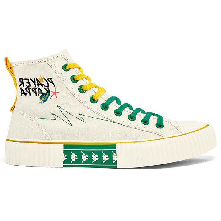 Kappa Fabric Wrap Non-Slip High-Top Skate Shoes Unisex Skate Shoes White K0AY5VS02D-024