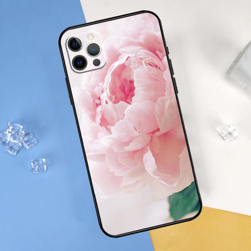 Peonies Beautiful Flower Phone Case For iPhone 16 Pro Max 16e 12 13 Mini 11 14 15 Pro Max XR 15 16 Plus Cover Shell
