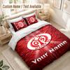 Custom Name Bedding Set 3 PiecesMainz 05 Print Duvet Cover + 2 Pillowcases Soft Bed Decor