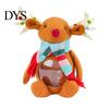 Holiday Keepsake Container Christmas Candy Jar, 3D Plush Reindeer Bear Clear Treat Festive Gift Box with Scarf, Snack Storage for Kids