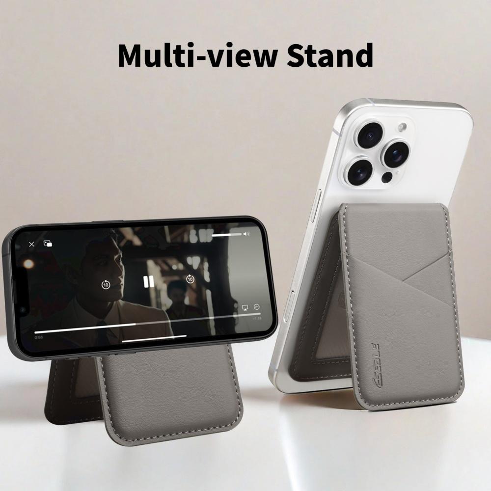 Luxury Leather For Magsafe Magnetic Wallet Slot Card Holder Phone Stand For iPhone 17 Pro Max 16 15 14 Bank ID Card Bag Cover
