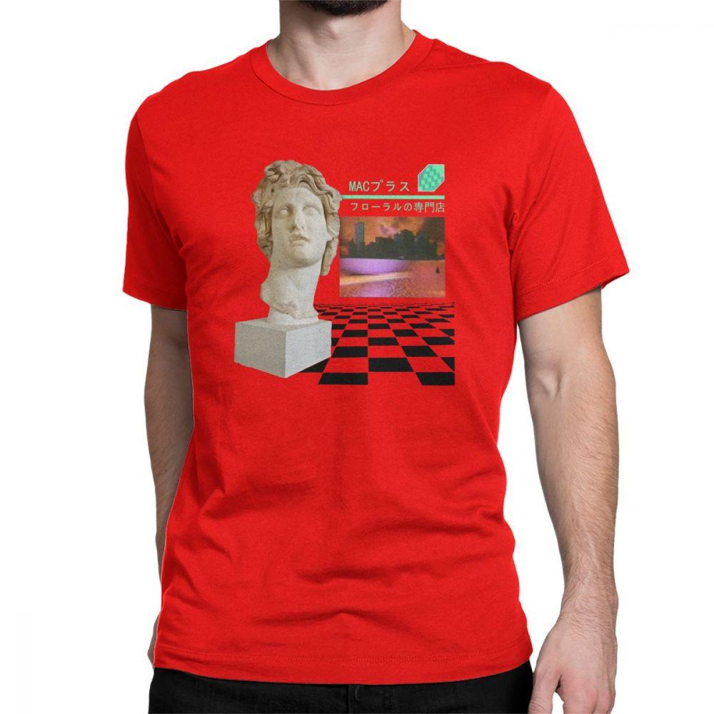 Vaporwave Tshirt Aesthetic Men T Shirts Hip Hop Floral Shoppe Macintosh Plus Fashion 100 Cotton Tees O Neck TShirt Gift Tops S