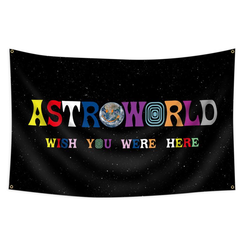 VIKAMA Simple English Space World Tapestry  Bedroom And Living Room Wall Hanging  Home Decoration Background Fabric