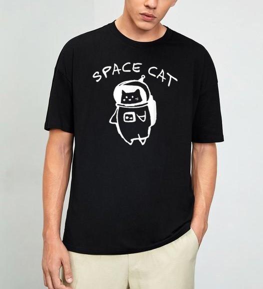 Kawaii Neko Space Program Space Cat Japanese Style Art T-Shirt Size S-4XL S разноцветный