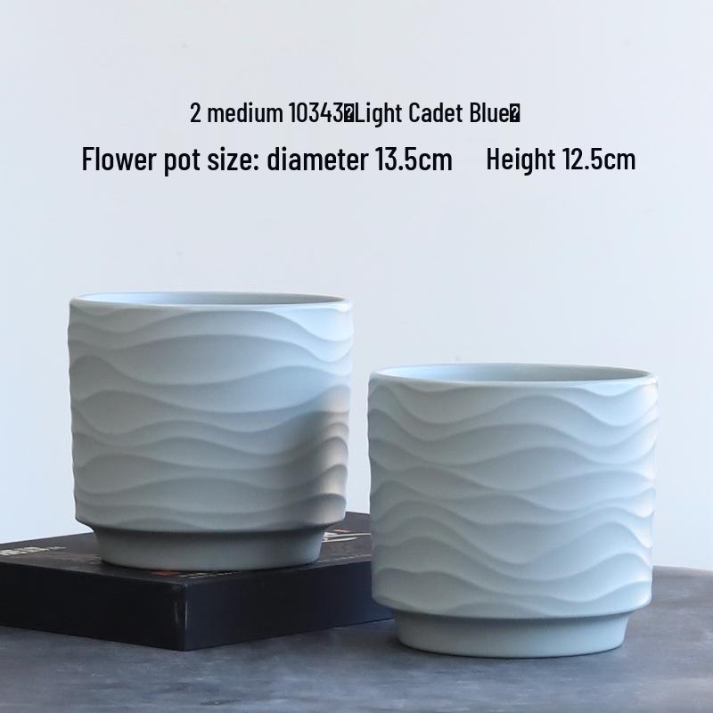 Nordic Minimalist Ceramic Flower Pot with Tray for Phalaenopsis, Orchid, and Succulent Plants