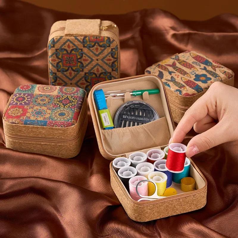 High-grade Retro Needle and Thread Box Home Set Portable Multifunctional Needle and Thread Bag Sewing Tools Hand Sewing