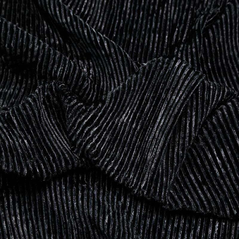 100x158cm Striped Textured Pleated Fabric Elastic Silky Drape for Spring and Dress Wide Leg Pants Clothing Fabric