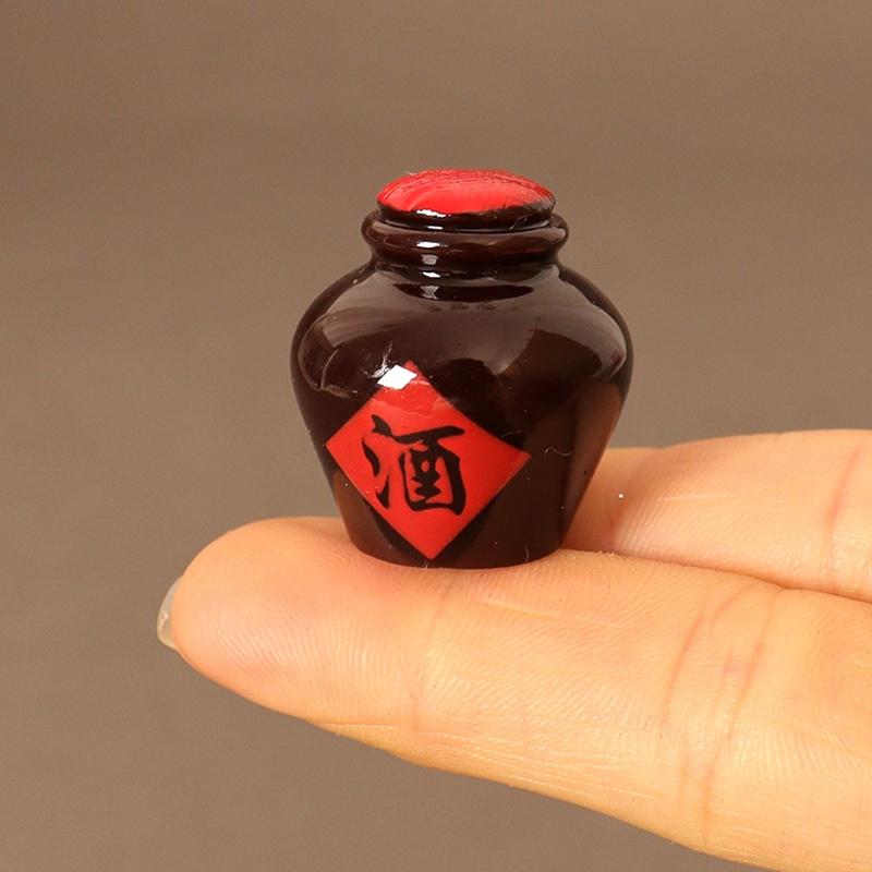 1Impostare1:12 Barattolo per vino in miniatura per casa delle bambole, retrò, cinese, bicchiere per vino, modello, decorazione per cucina, giocattolo, accessori per casa delle bambole