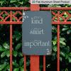 2D Flat, 1pc "You Is Kind, You Is Smart, You Is Important" Aluminium Sign - 8"x12" Rustic Blue Inspirational Decor, Perfect for Bedroom, Classroom