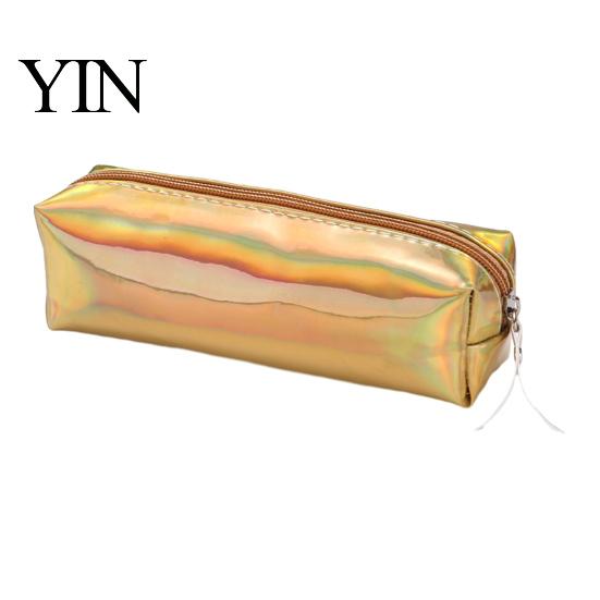 Reinforced Edge Pencil Pouch Gradient Color Case, Cute Cylindrical Pen for Anti-fouling Bag Girls, Waterproof Stationery Students School Supplies